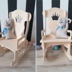 Krzesło bujane dla dzieci - z koroną