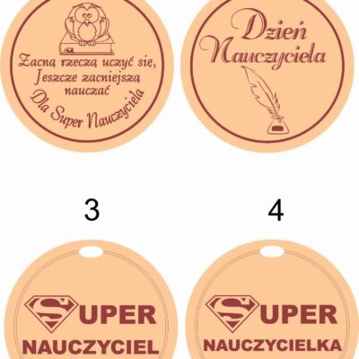 Medal drewniany z grawerem dla nauczyciela - obrazek 2