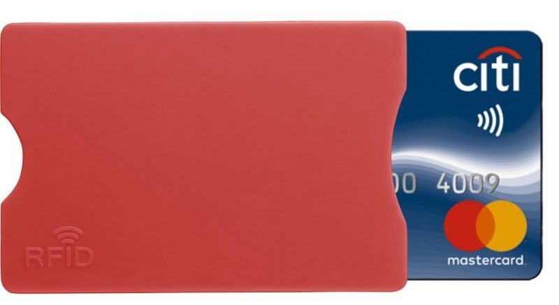 Etui ochronne na karty zbliżeniowe RFID - czerwone