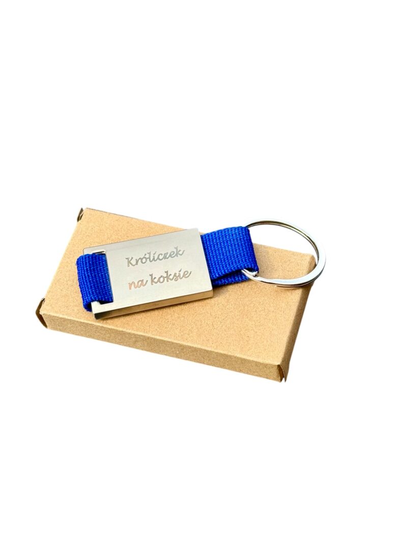 Brelok metalowy Courtly personalizowany z kolorową tasiemką - obrazek 11