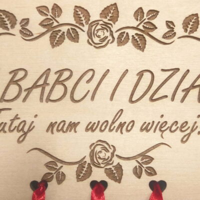 Zawieszka na drzwi drewniana - na Dzień Babci i Dziadka - obrazek 6