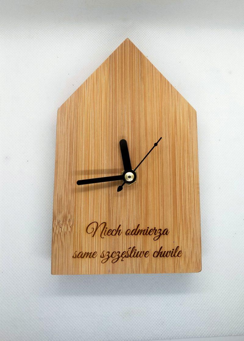 Zegar bambusowy - personalizowany La Casa