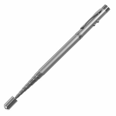 Długopis 4-funkcyjny Pointer ze wskaźnikiem laserowym, srebrny - obrazek 2