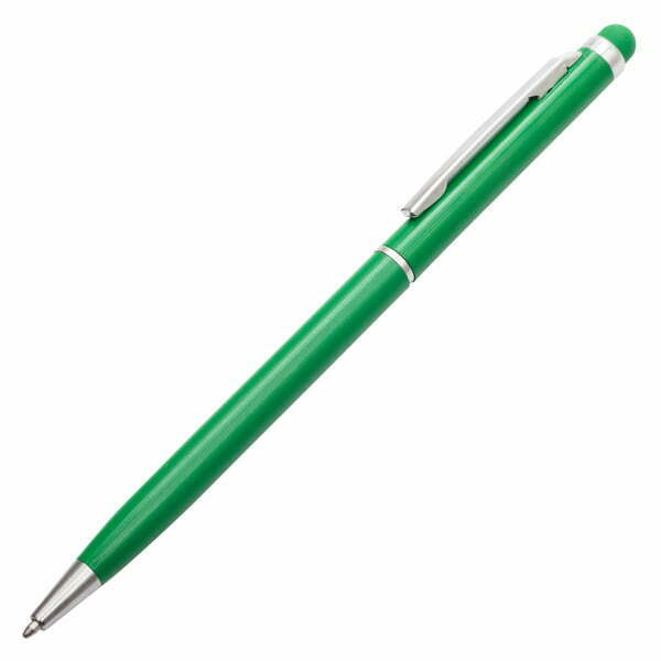 Długopis Touch Tip aluminiowy zielony - z grawerem