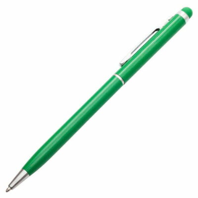 Długopis aluminiowy Touch Tip, zielony - obrazek 2