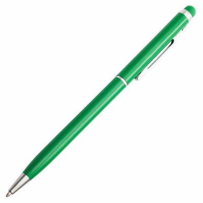 Długopis aluminiowy Touch Tip, zielony - obrazek 3