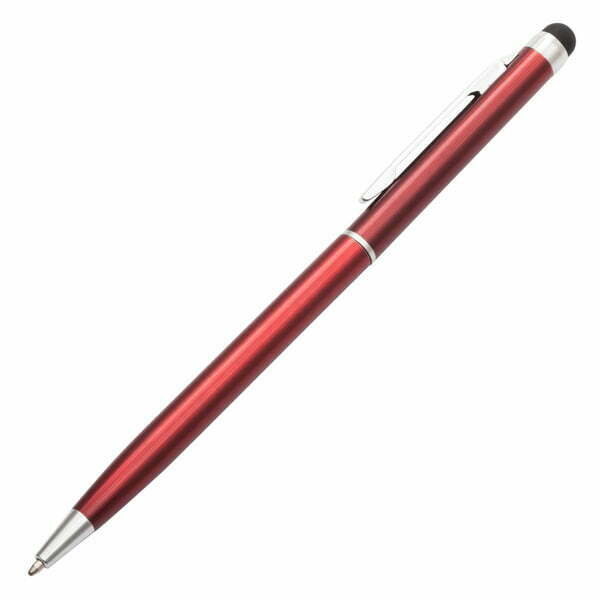 Długopis Touch Tip aluminiowy czerwony - z grawerem