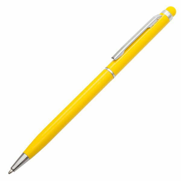 Długopis Touch Tip aluminiowy żółty - z grawerem