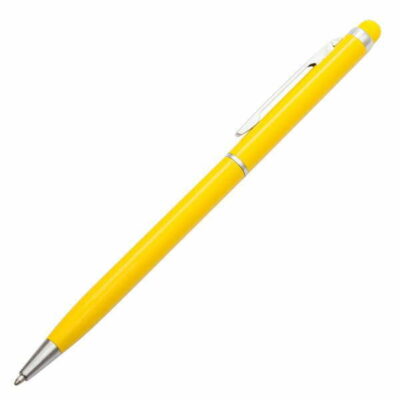 Długopis aluminiowy Touch Tip, żółty - obrazek 2