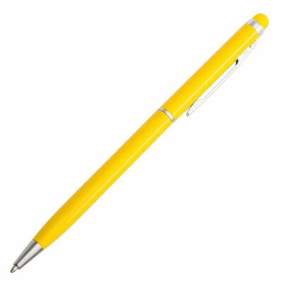 Długopis aluminiowy Touch Tip, żółty - obrazek 3