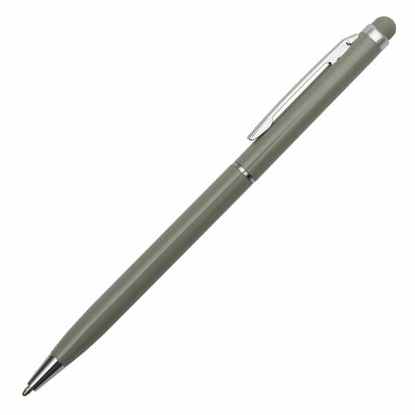 Długopis Touch Tip aluminiowy szary z grawerem