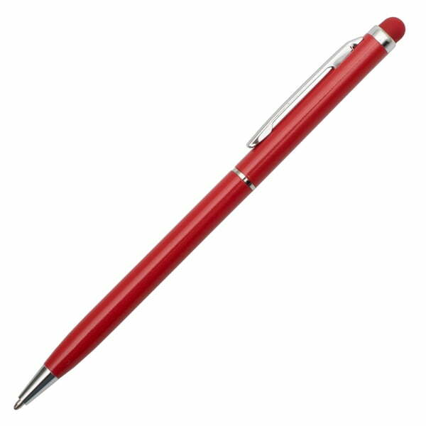 Długopis Touch Tip aluminiowy ciemnoczerwony z grawerem