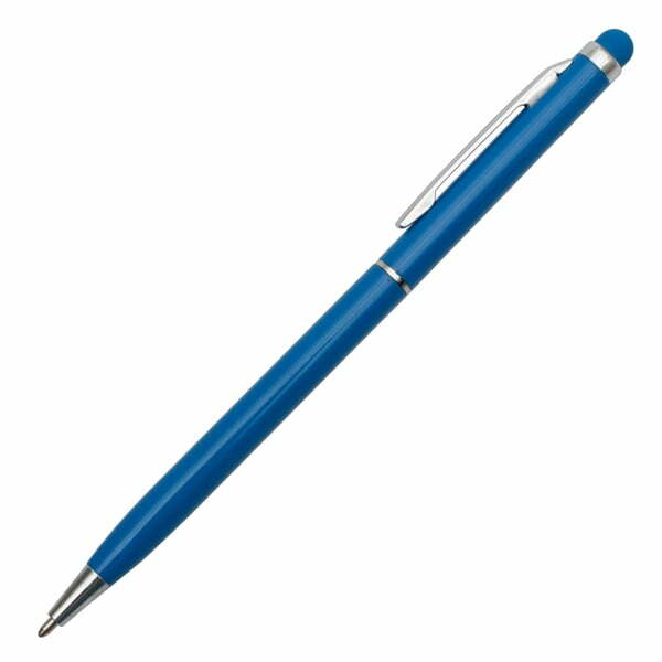 Długopis Touch Tip aluminiowy jasnoniebieski z grawerem