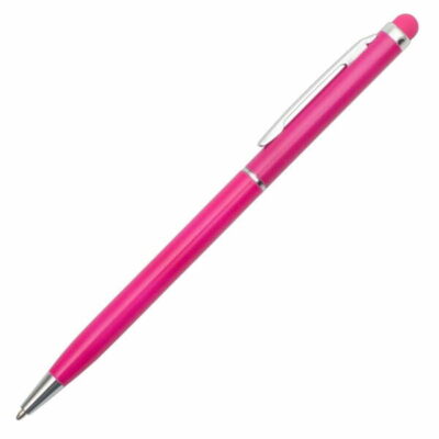 Długopis Touch Tip aluminiowy magenta z grawerem