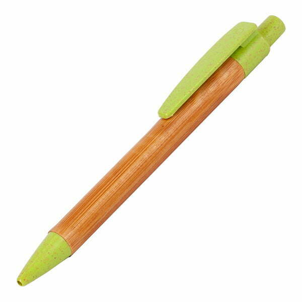 Długopis bambusowy Evora zielony z grawerem