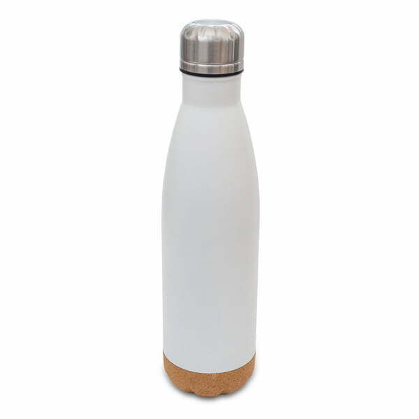 Butelka próżniowa z korkowym spodem Jowi 500ml - biały