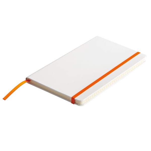 Notatnik Carmona 130x210/80k linia - pomarańczowy/biały