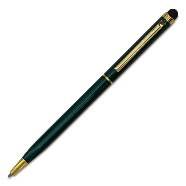 Długopis aluminiowy Touch Tip Gold - ciemnozielony z grawerem