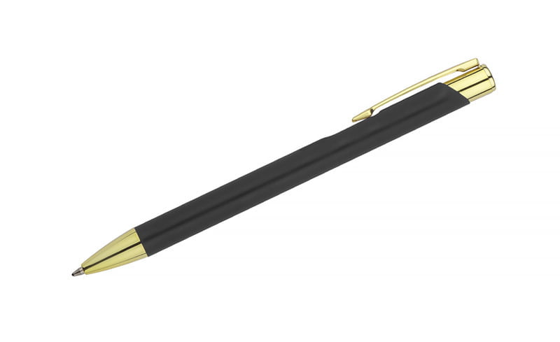 Długopis z grawerem GOLDEN matowy z czarnym wkładem - matura, egzamin