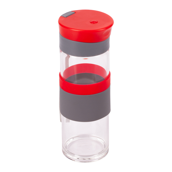 Szklana butelka Top Form 440ml - czerwona