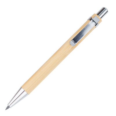 Bambusowy, wieczny długopis/ołówek w etui Lakimus, beżowy - obrazek 5