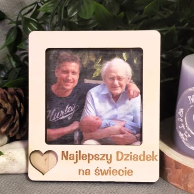 Magnes RAMKA na zdjęcie Dzień Dziadka NAJLEPSZY DZIADEK NA ŚWIECIE - obrazek 2