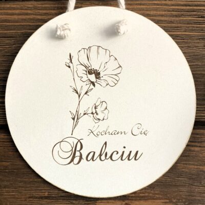 Zawieszka z dedykacją dla Babci KOCHAM CIĘ BABCIU - obrazek 3