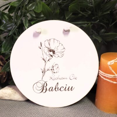Zawieszka z dedykacją dla Babci KOCHAM CIĘ BABCIU - obrazek 4