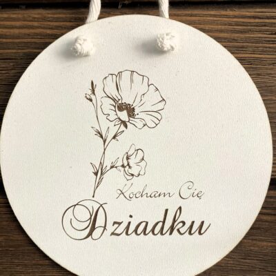 Zawieszka z dedykacją dla Dziadka KOCHAM  CIĘ DZIADKU - obrazek 2