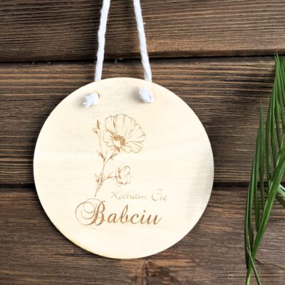 Zawieszka z dedykacją dla Babci KOCHAM CIĘ BABCIU - obrazek 5
