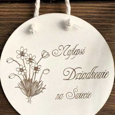 Zawieszka z dedykacją dla Babci i Dziadka NAJLEPSI DZIADKOWIE NA ŚWIECIE - obrazek 6