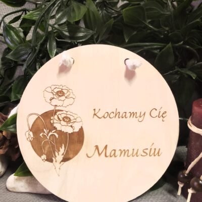 Zawieszka z dedykacją dla Mamy KOCHAMY CIĘ MAMUSIU - obrazek 3