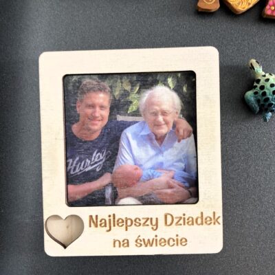 Magnes RAMKA na zdjęcie Dzień Dziadka NAJLEPSZY DZIADEK NA ŚWIECIE - obrazek 3
