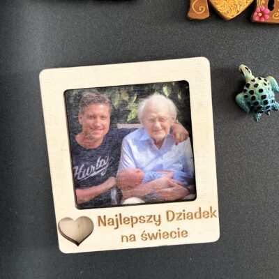 Magnes RAMKA na zdjęcie Dzień Dziadka NAJLEPSZY DZIADEK NA ŚWIECIE