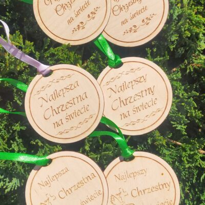 Medal dla Chrzestnych 2 szt. kpl podziękowanie, upominek - obrazek 8
