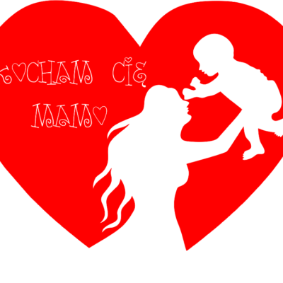 Magnes z okazji DNIA MAMY czerwone serce Kocham Cię Mamo - obrazek 2