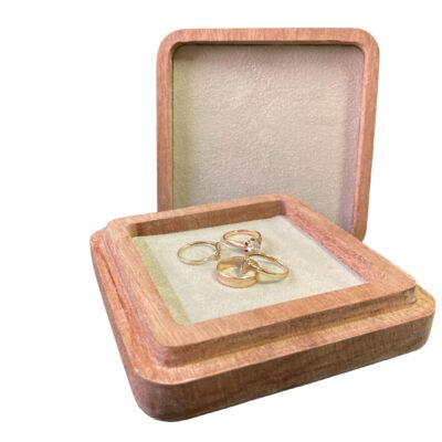 Pudełko drewniane na biżuterię 12 x 12- MERANTI exclusive z dedykacją - obrazek 3