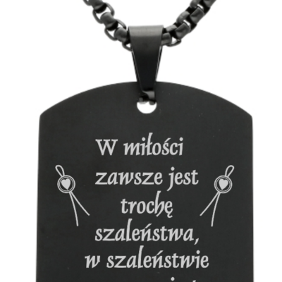 Naszyjnik męski nieśmiertelnik dla MĘŻCZYZNY z grawerem - obrazek 3