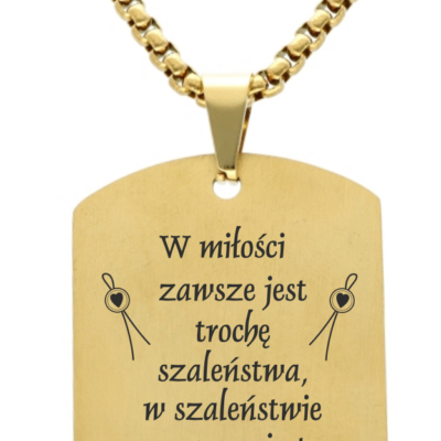 Naszyjnik męski nieśmiertelnik dla MĘŻCZYZNY z grawerem - obrazek 4