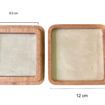 Pudełko drewniane na biżuterię 12 x 12- MERANTI exclusive z dedykacją - obrazek 6