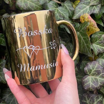 Kubek ceramiczny ZŁOTY z grawerem Dzień Mamy - obrazek 4