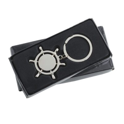 Brelok metalowy Steering Wheel, srebrny - obrazek 2