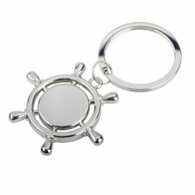 Brelok metalowy Steering Wheel, srebrny - obrazek 3