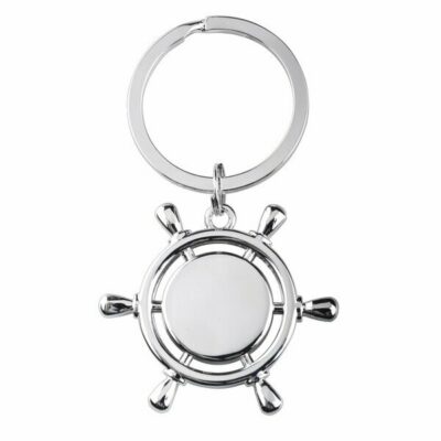 Brelok metalowy Steering Wheel, srebrny - obrazek 4