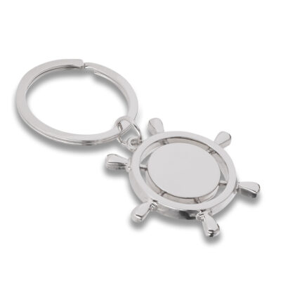 Brelok metalowy Steering Wheel, srebrny - obrazek 5