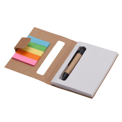 Notes 80x110/100k gładki Mini z długopisem, beżowy - obrazek 2
