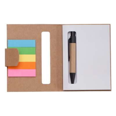 Notes 80x110/100k gładki Mini z długopisem, beżowy - obrazek 4