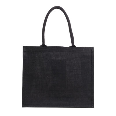 Torba na zakupy z juty Nice Shopper, czarny - obrazek 3