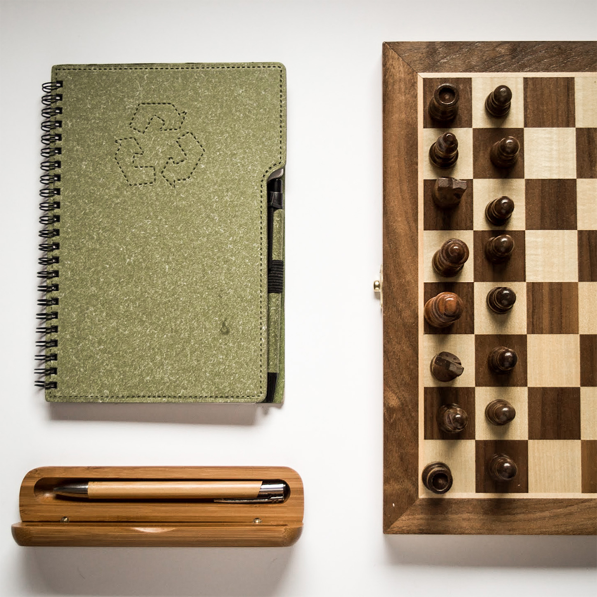 Długopis Vizela w bambusowym etui, brązowy - obrazek 6