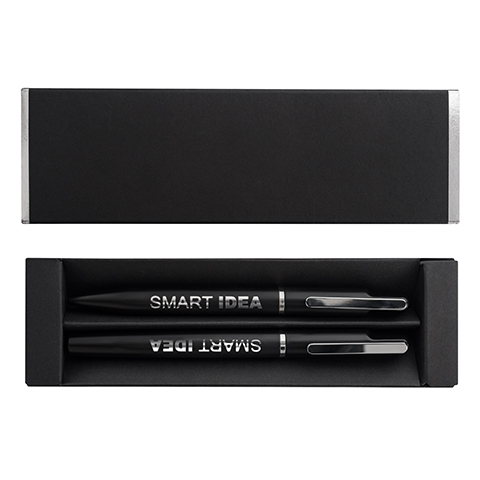 Zestaw piśmienniczy (lustrzany grawer) Treasure, srebrny